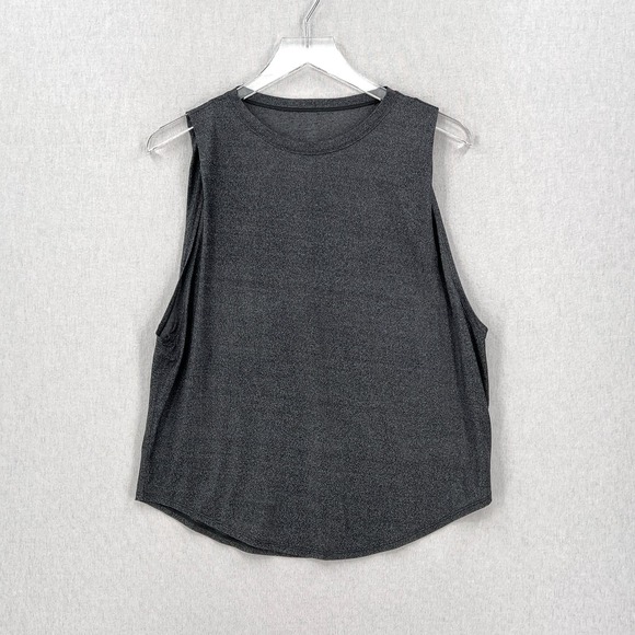 LULULEMON Ride and Reflect Muscle Tank Womens 6 8 Gray Heather Crew Neck - Picture 4 of 11